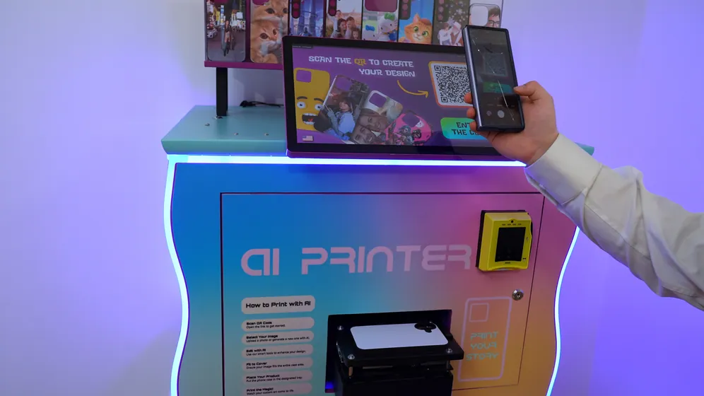 Guests enjoying the Sweet Robo AI Printer