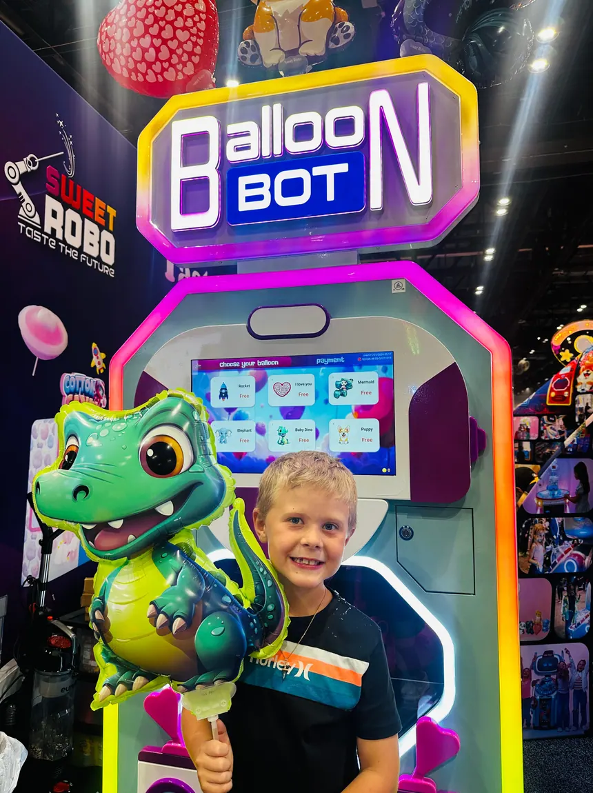 Balloon Bot machine delighting visitors
